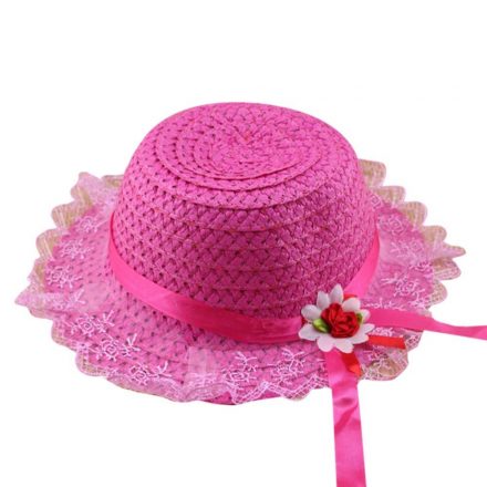 Baby Flower Summer Hat with Lace
