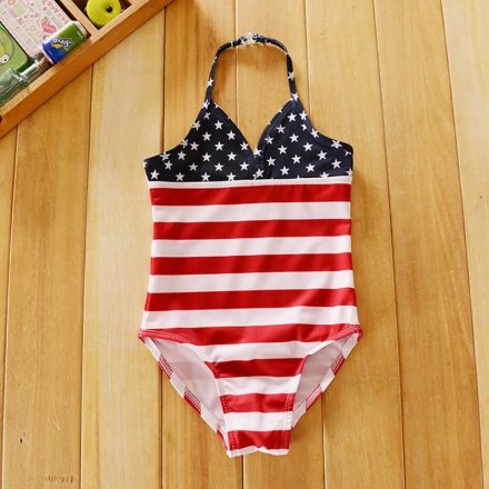 Baby Girl American Flag Swimsuit