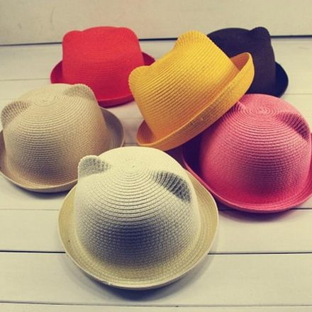 Baby Summer Straw Hats with Ears