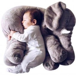 Large Plush Elephant Sleeping Cushion - Cute Baby Pillow