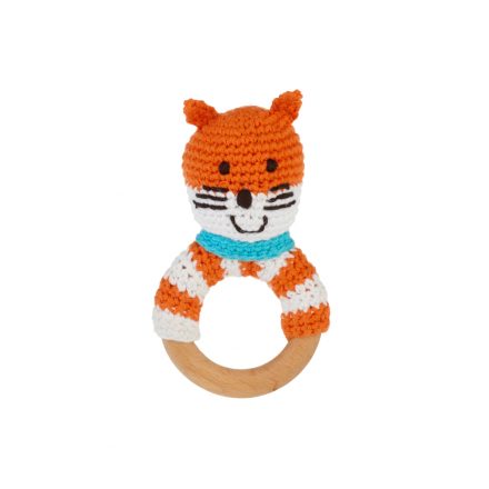 Fox Wooden Teether Ring Rattle - Image 2