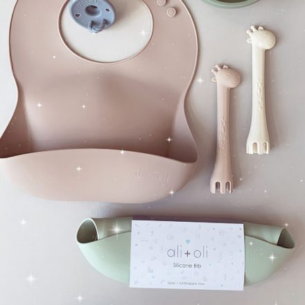 Blush Silicone Baby Bib - Image 2