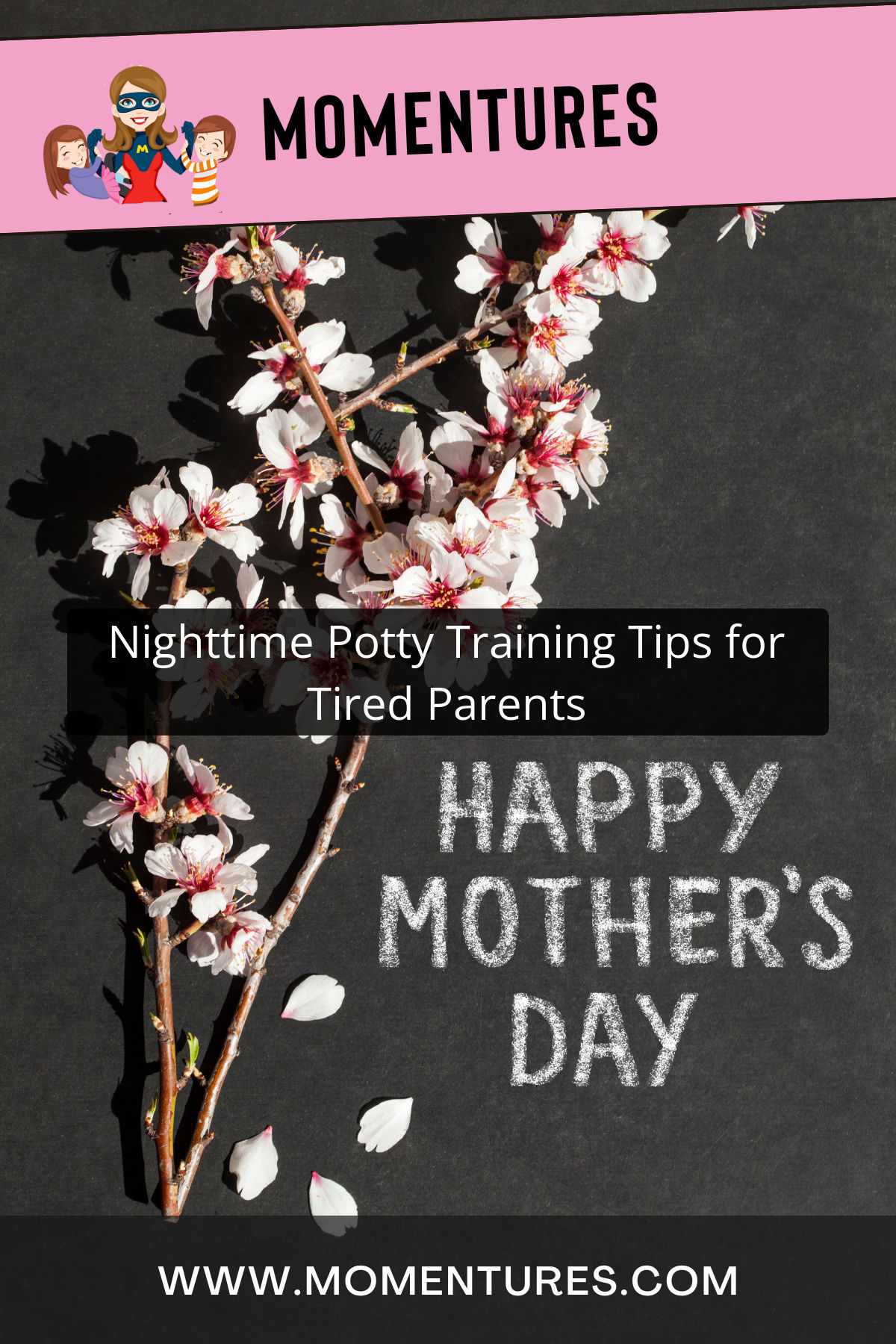 Nighttime Potty Training Tips for Tired Parents Pinterest Image